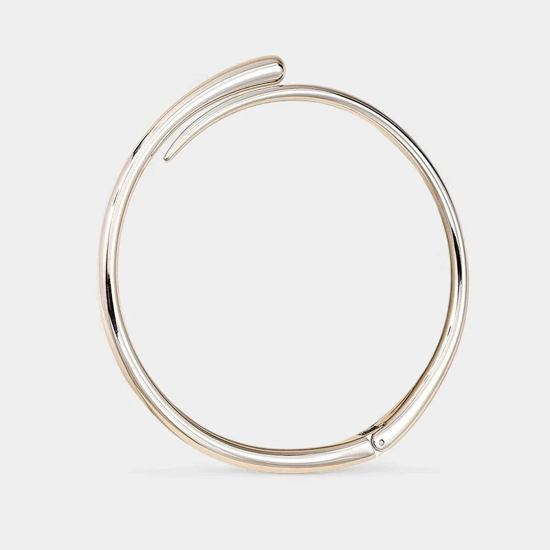 Simone | Sztywny Złoty Naszyjnik Choker - Pootivo