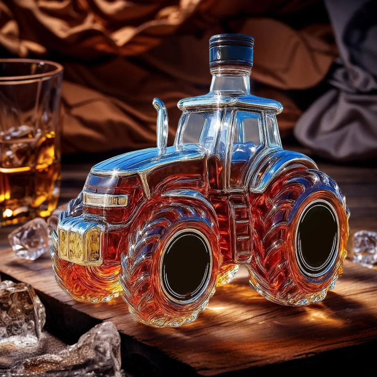 Tarnisław | Szklana Karafka Whisky w Kształcie Traktora - Pootivo