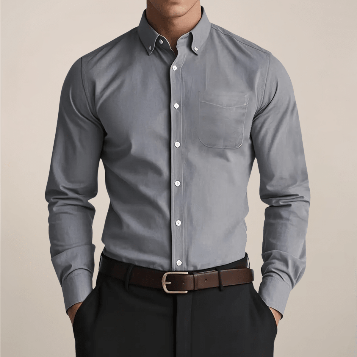 Tymon | Klasyczna Koszula Męska Slim Fit Button Down - Pootivo