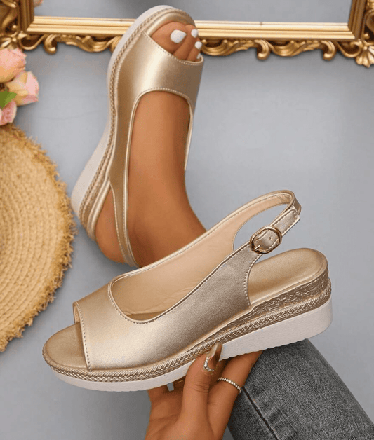 Velmora Sandały Damskie Na Koturnie Slingback – Sandały Letnie - Pootivo