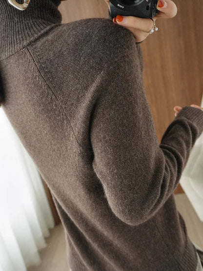 Weronika | Miękki Dzianinowy Sweter z Golfem - Pootivo