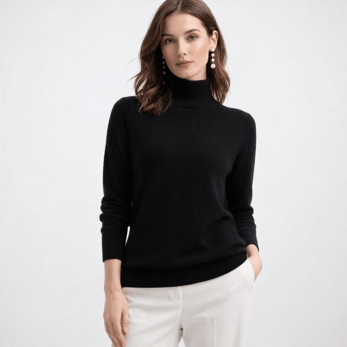 Weronika | Miękki Dzianinowy Sweter z Golfem - Pootivo