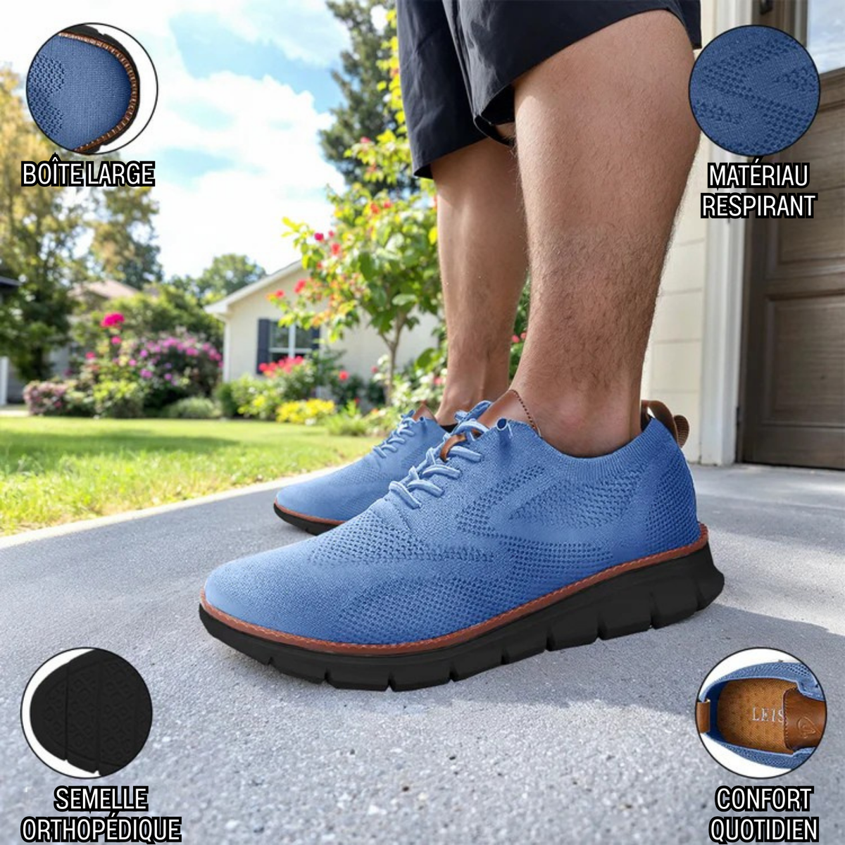 Kajetan | Lekkie Przewiewne Sneakersy Męskie