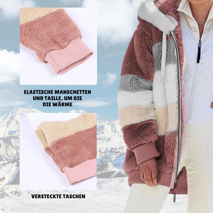 Winnie | Pluszowa Kurtka Oversize z Kapturem - Pootivo