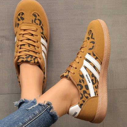 Wincentyna | Niskie Retro Sneakersy z Szerokim Noskiem