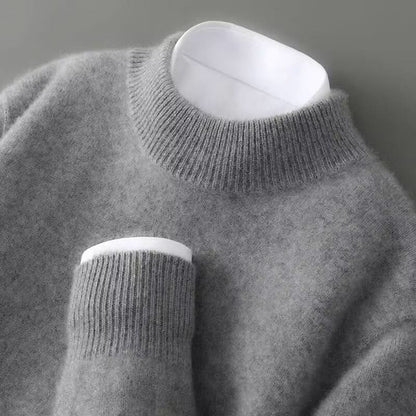 Sweter damski ze stójką w kolorze szarym