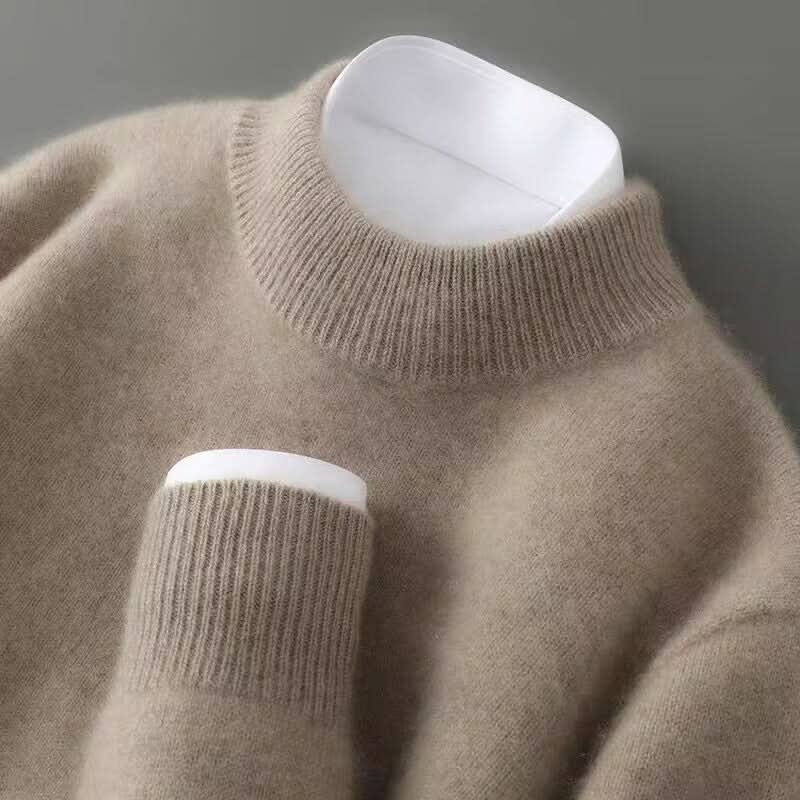 Wszemira | Miękki Jesienny Sweter ze Stójką - Pootivo