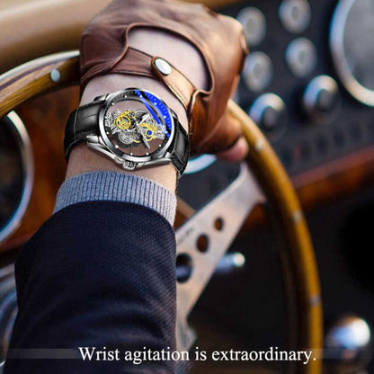 Wszemysł | Złoty Szkieletowy Zegarek Męski - Pootivo