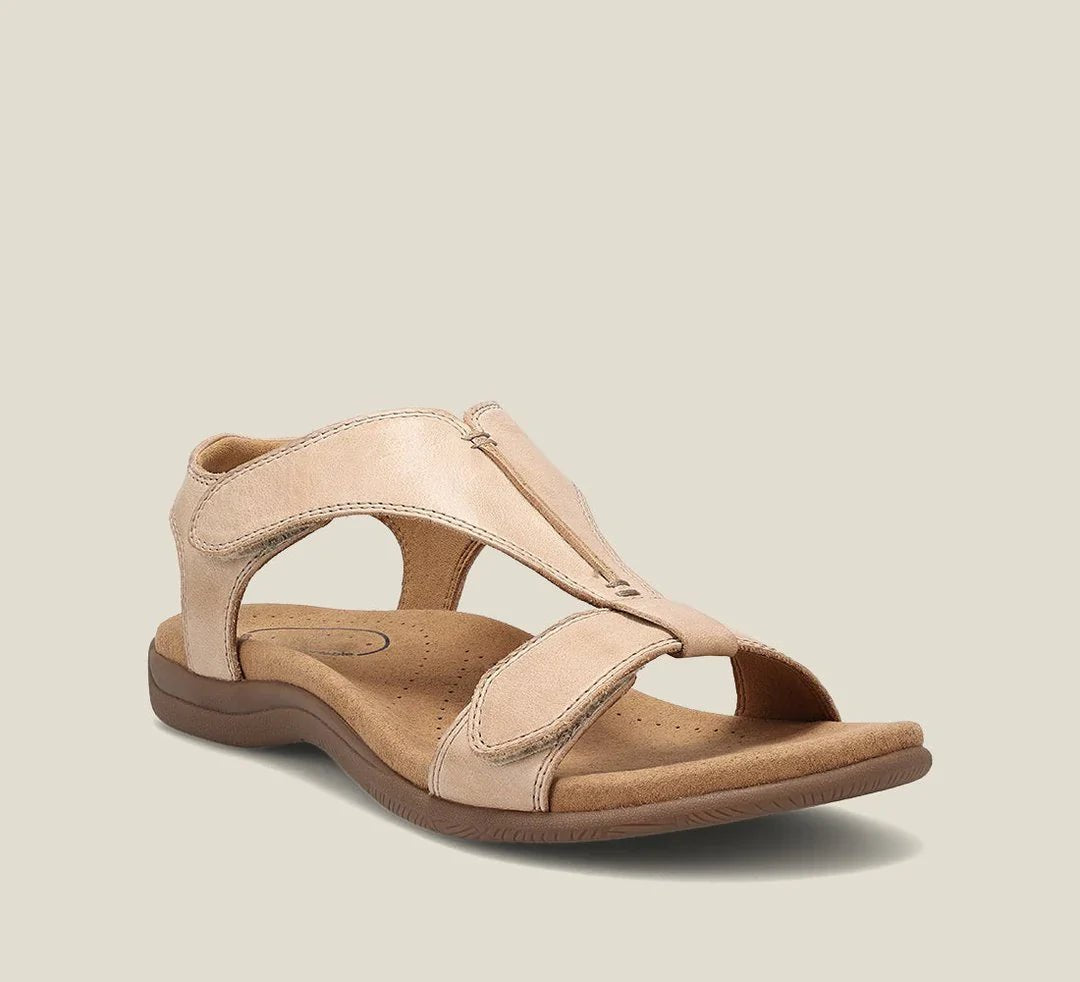 Zarèa Sandały Damskie Płaskie z Rzepami – Eleganckie Letnie Buty z Miękką Wkładką - Pootivo